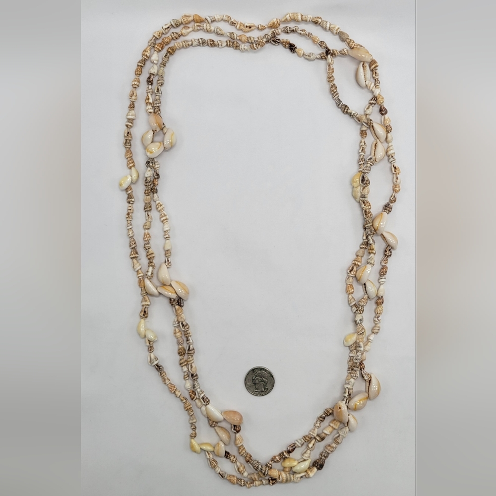 Vintage Puka and Cowrie Seashell Necklaces
